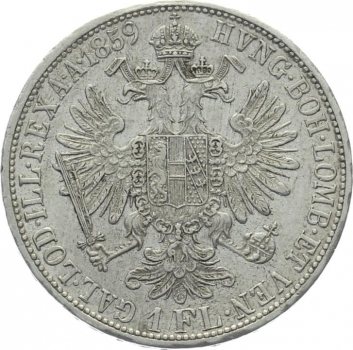 Österreich 1 Florin 1859 A - Franz Josef I.